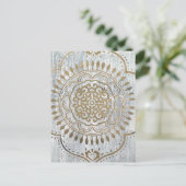 Mandala Gold Design Briefkaart (Staand voorkant)