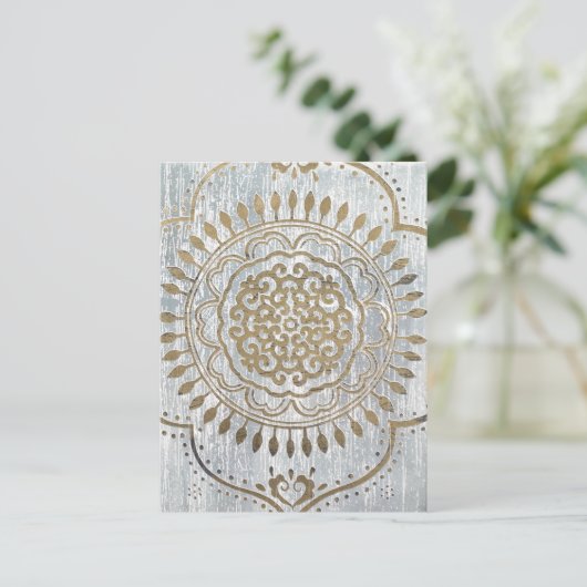 Mandala Gold Design Briefkaart (Staand voorkant)