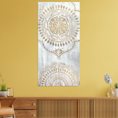 Mandala Gold Design Canvas Afdruk (Insitu (Woonkamer))