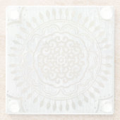 Mandala Gold Design Glazen Onderzetter (Achterkant)