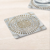 Mandala Gold Design Kartonnen Onderzetters (Schuin)
