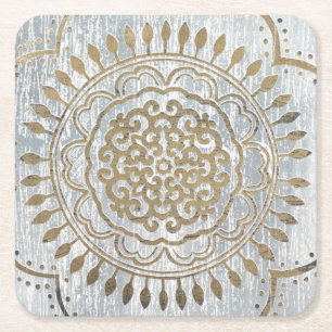 Mandala Gold Design Kartonnen Onderzetters