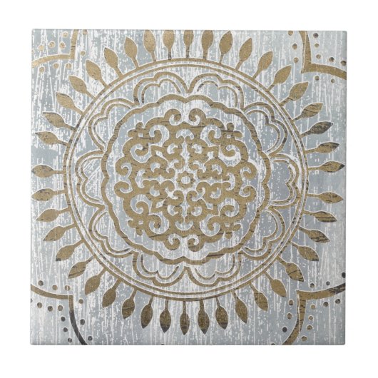 Mandala Gold Design Tegeltje (Voorkant)
