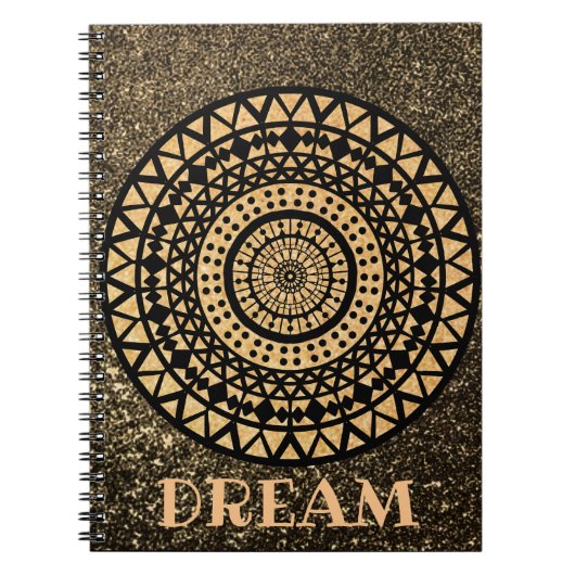 Mandala Gold Dream Gedachtte Gifts Journal Book Notitieboek (Voorkant)