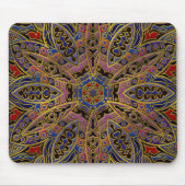 Mandala Gold Embossed op Faux Leather Muismat (Voorkant)