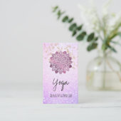 *~* Mandala Gold Glitter Spiritueel Yoga Visitekaartje (Staand voorkant)