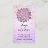 *~* Mandala Gold Glitter Spiritueel Yoga Visitekaartje (Achterkant)