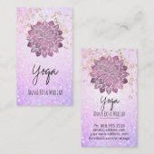 *~* Mandala Gold Glitter Spiritueel Yoga Visitekaartje (Voorkant / Achterkant)