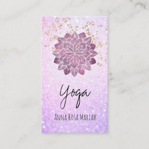 * Mandala Gold Glitter Spirituele Yoga Visitekaartje