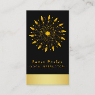 Mandala Gold Lotus Flower Yoga  Holistic Visitekaartje