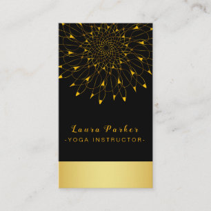 Mandala Gold Lotus Flower Yoga Holistic Visitekaartje
