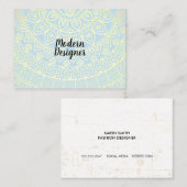 Mandala Gold Pattern en Grunge Visitekaartje (Voorkant / Achterkant)