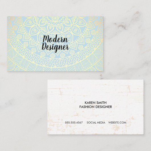 Mandala Gold Pattern Visitekaartje (Voorkant / Achterkant)