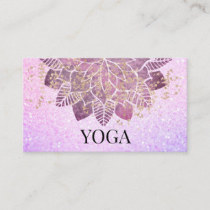 *~* Mandala Gold Pink Glitter Spiritueel Yoga Visitekaartje