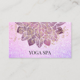 *~* Mandala - Gold Pink Glitter Spiritueel Yoga Visitekaartje