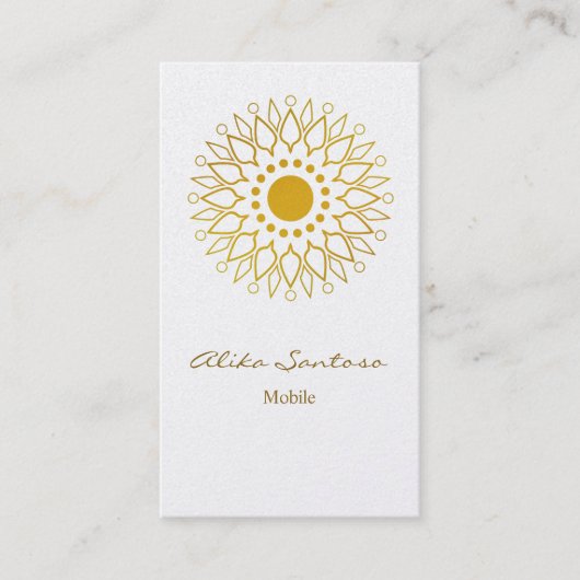 Mandala Gold Visitekaartje (Voorkant)