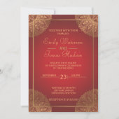 Mandala Gold Wedding Uitnodiging (Voorkant)