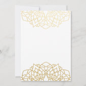 Mandala Gold White Pattern - Aangepaste bruiloft Kaart (Achterkant)