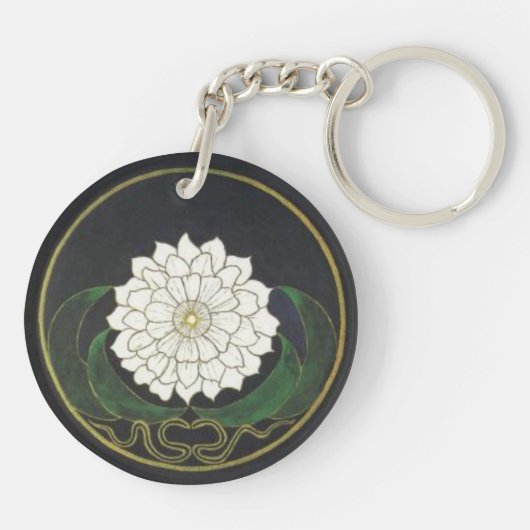 Mandala Golden Flower Sleutelhanger (Achterkant)