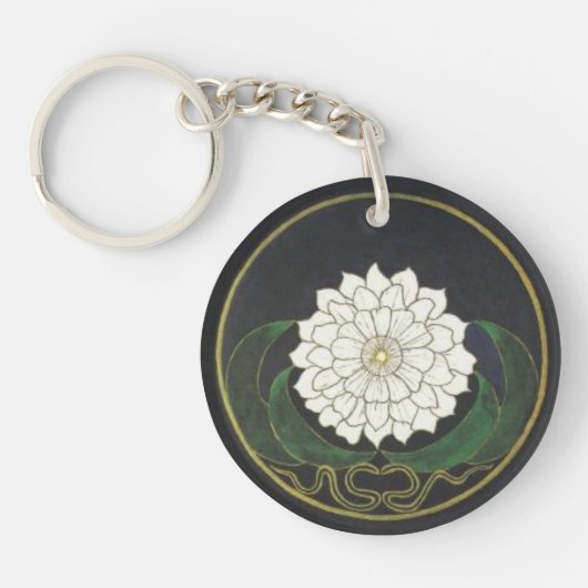 Mandala Golden Flower Sleutelhanger (Voorkant)