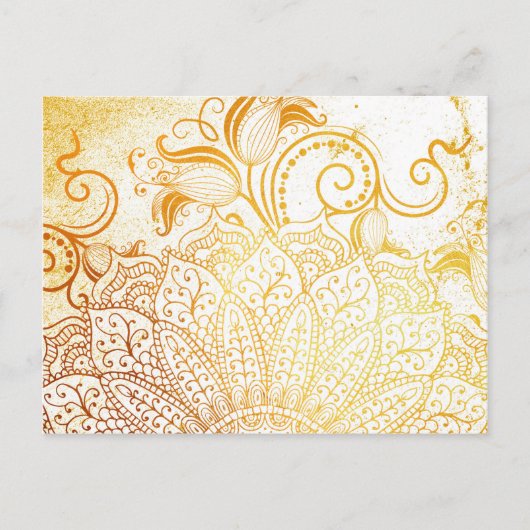 Mandala - Golden penseel Briefkaart (Voorkant)