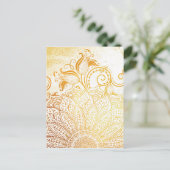 Mandala - Golden penseel Briefkaart (Staand voorkant)