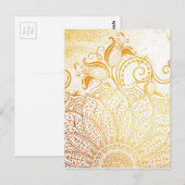 Mandala - Golden penseel Briefkaart (Voorkant / Achterkant)