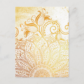 Mandala - Golden penseel Briefkaart