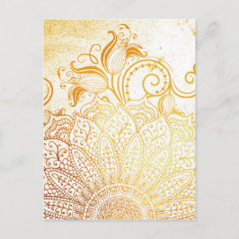 Mandala - Golden penseel Briefkaart