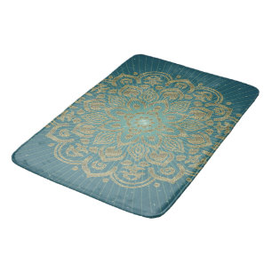 MANDALA Golden Rosette - Badmat, vloerkleed Badmat
