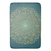 MANDALA Golden Rosette - Badmat, vloerkleed Badmat (Voorkant Verticaal)