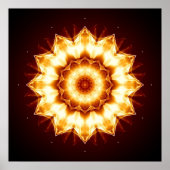 Mandala Golden Sun Poster (Voorkant)