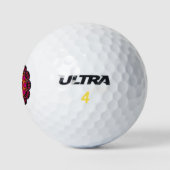 Mandala golfballen - roze, rood, Paarse en Oranje (Logo)