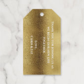 Mandala Goud Bruiloft Paar Dank U Favor Cadeaulabels (Achterkant)