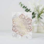 Mandala - Goud en marmer Briefkaart (Staand voorkant)