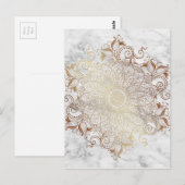 Mandala - Goud en marmer Briefkaart (Voorkant / Achterkant)
