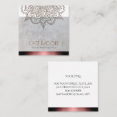 Mandala Goud en Roos goud Vierkante Visitekaartje (Voorkant / Achterkant)