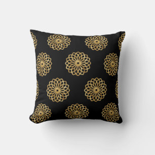 Mandala Goud en Zwart Kussen