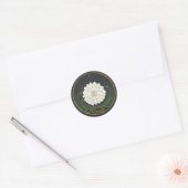 Mandala gouden bloem ronde sticker (Envelop)