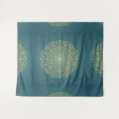 MANDALA Gouden Rozet - Taperstry Wandkleed (Voorkant (horizontaal))