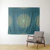 MANDALA Gouden Rozet - Taperstry Wandkleed (In Situ (horizontaal))