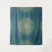 MANDALA Gouden Rozet - Taperstry Wandkleed (Voorkant)