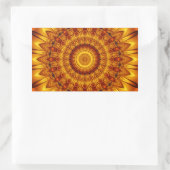 Mandala gouden zon rechthoekige sticker (Tas)
