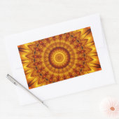 Mandala gouden zon rechthoekige sticker (Envelop)