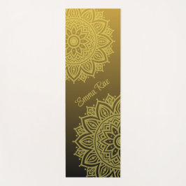 Mandala Gradient Black Gold Yoga Mat