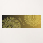 Mandala Gradient Black Gold Yoga Mat (Voorkant (horizontaal))