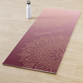 Mandala Gradient Maroon Pink Yogamat