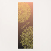 Mandala Gradient Zwart Roos Yoga Mat (Voorkant)