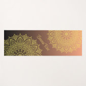 Mandala Gradient Zwart Roos Yoga Mat (Voorkant (horizontaal))