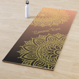 Mandala Gradient Zwart Roos Yoga Mat